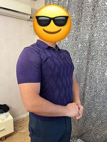 Kişi geyimləri: Polo köynək, L, rəng - Bənövşəyi — 1