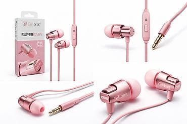 yaxa mikrofonu: Kateqoriya: Qulaqlıqlar Celebrat C8 Pink – Simli, Mikrofonlu, Super — 1