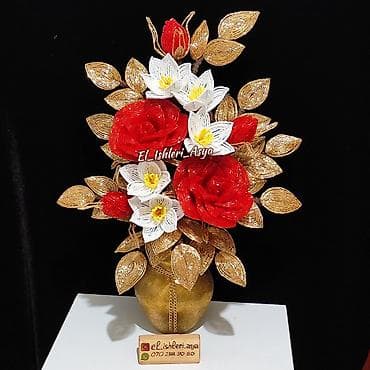 bambuk gülü: GÜLLƏR muncuqdan el ishi/sifarishle hazirlanir/daimi solmayan özel — 8