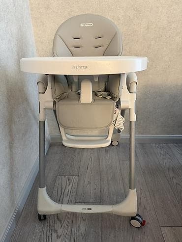 deri plas: Peg Perego yemək stolu ilə uşaq yemək kreslosu - Rəng: boz-ağ - — 1