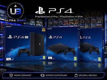 Sony PlayStation 4 – PS4 Pro və PS4 Slim Məhsullar Xaricdən gəlib
