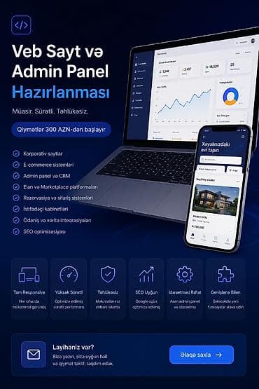 🚀 Peşəkar Veb Sayt və Xüsusi Proqram Təminatının Hazırlanması 💰 — 2