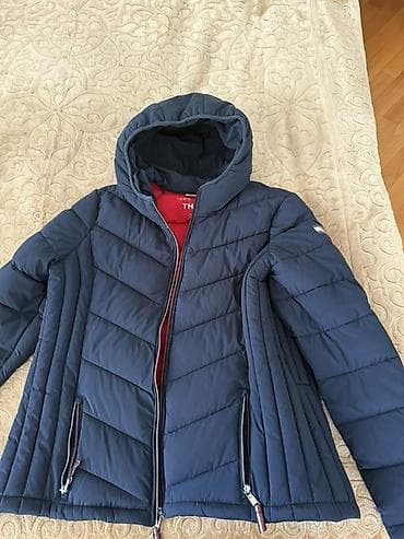 Tommy Hilfiger TH Flex kişi/qadın pufffer gödəkçə - Rəng: tünd göy