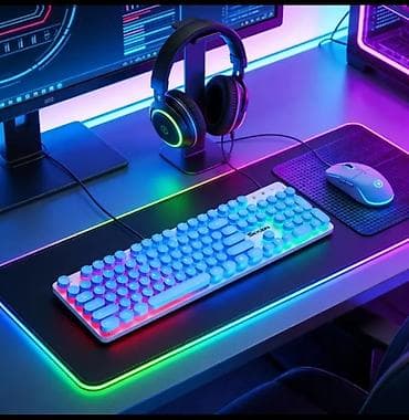 Фото и видеокамеры: Skylon RGB işıqlı klaviatura - Tam ölçülü, 104 düyməli dizayn: ox — 6