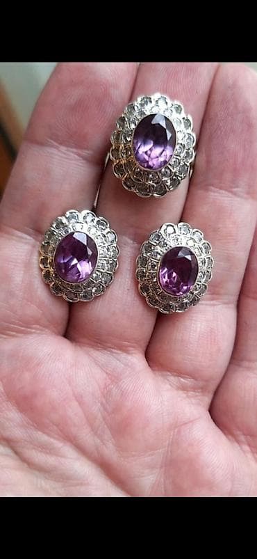 Zərgərlik dəstləri: 💥 ENDİRİM! 💥 Təbii daşlarla hazırlanmış gümüş komplektlər 🔹 — 2