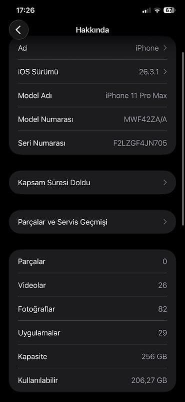 wp iphone: IPhone 11 Pro Max, 256 GB, Barmaq izi, Simsiz şarj, Face ID — 3