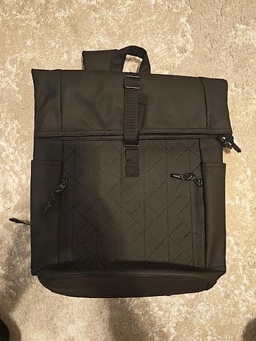 бронежилет сумка: HONOR Gift roll-top şəhər çantası - Rəng: qara, mat səthli - Dizayn — 1