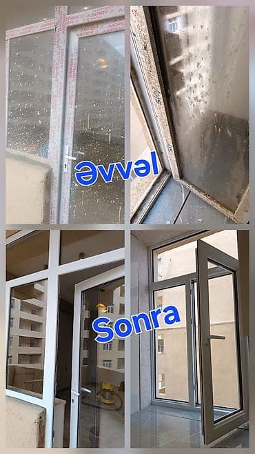 Təmizlik | Mənzillər | Pəncərələrin, fasadların yuyulması