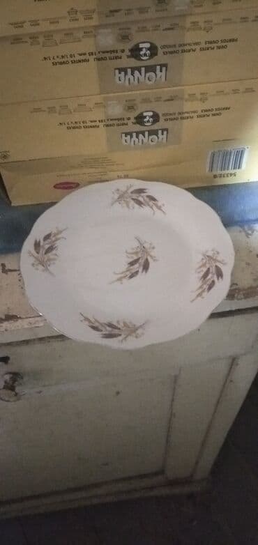 kafel və metlax: Boşqablar, rəng - Ağ, Farfor — 4