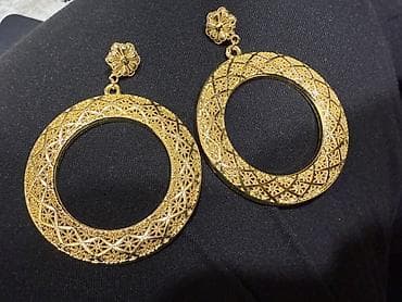 qızıl sırğalar 2018: Серьги, Желтое золото — 1