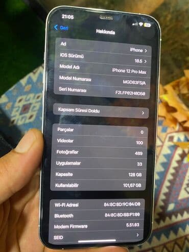 iphone 15 adapter qiymeti: IPhone 12 Pro Max, 128 ГБ, Отпечаток пальца, Face ID — 4