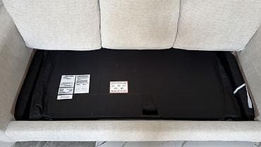 İki ədəd bej rəngli yumşaq divan dəsti - Minimalist dizayn: düz — 7