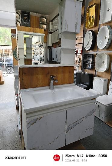Moydadırlar: Hamam üçün lavabolu dolab dəsti - Material: keramika lavabo və MDF — 1