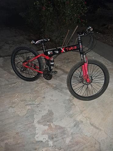 mini velosiped: Toba X dağ velosipedi - Rəng: qara/qırmızı - Çərçivə: Toba X markalı — 2