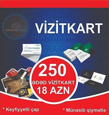 buklet capı: Kompaniya laminasiyali vizitkart 250 eded cemi 18 azn instagram — 1