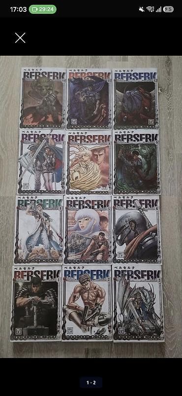 Komikslər, manqa: Berserk 1-12 manga seti türkce — 1