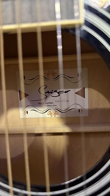 hassans pro 7: Elektro-akustik gitara — Smiger GA-H11-BK - Korpus: dreadnought — 2