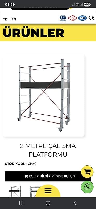 8 marta aid şəkil: Alüminium mobil skafold (iskele) sistemi - Material: yüngül və — 10