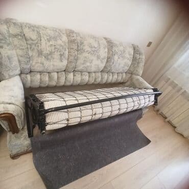 Masalar və oturacaqlar: İşlənmiş, Di̇van-kravat, 2 kreslo, Divan, Bazalı, Açılan — 2