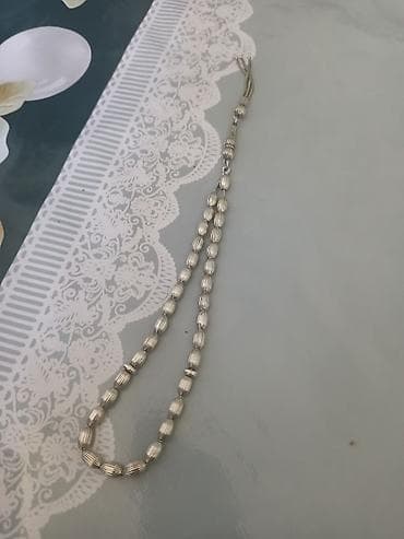 təsbehler: Gümüş təsbeh 925 ayar qiymet 200 - Material: metal görünüşlü gümüş — 1