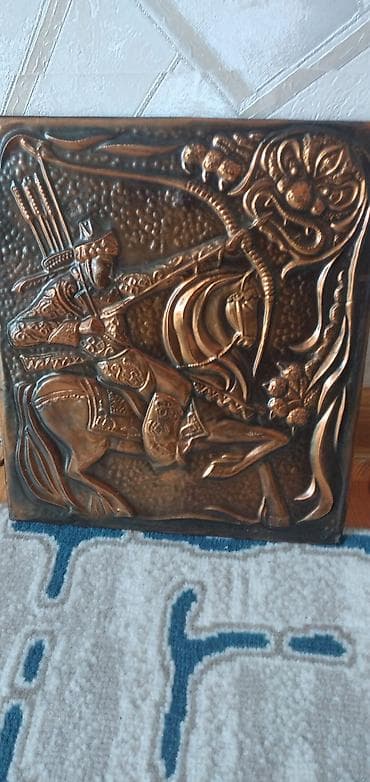 ezvay bitkisi: Misgərlik üslubunda relyef panel – mis rəngli dekorativ asma tablo. - — 3