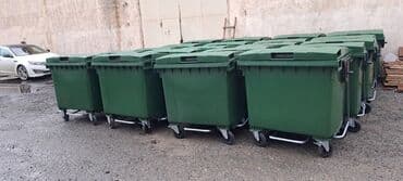 sutlac qablari: Müxtəlif ölçülü və rəngli zibil qutuları təklif olunur. Parklar — 2