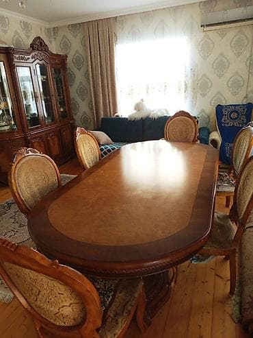 6 stul: Qonaq otağı üçün, Açılmayan, Oval masa, 6 stul — 2