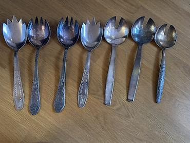 Qaşıqlar: Salat, makaron, tərəvəz üçün böyük ölçülü qarışıq model və — 1