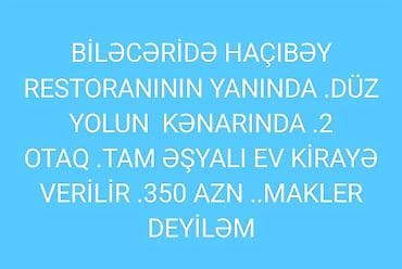 Biləcəridə, Haçıbəy restoranının yanında, düz yol kənarında yerləşən 2 lalafo.az -da Biləcəridə, Haçıbəy restoranının yanında, düz yol kənarında yerləşən 2