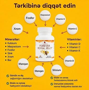 Forever qida əlavələri – oynaq, sümük və immun dəstəyi paketi 1)