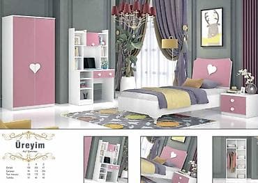 dus kabina kreditle: Oğlan və qız üçün, Yeni, Təknəfərlik çarpayı, Yazı masası, Dolab, Tumba — 1