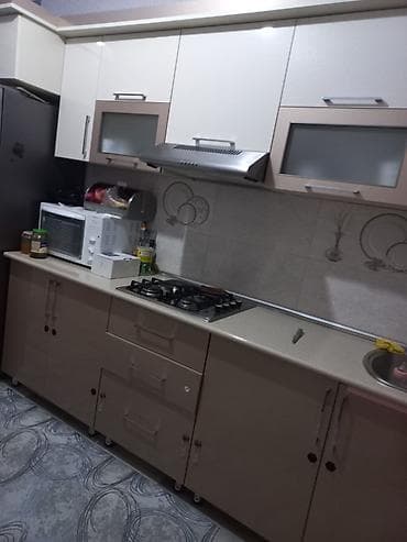 Mətbəx mebeli: Künc tipli mətbəx mebeli dəsti - Üst və alt dolablar: parlaq — 1