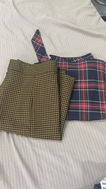 Ətəklər: Qadın ətəyi – 2 model dəsti - Model 1: Xaki-qara “houndstooth” — 1