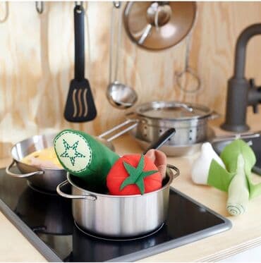 ikea baku: Uşaq oyun mətbəxi dəsti - Realistik dizayn: soba, şkaf, üst rəf və — 3