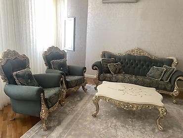 masa transformatoru: İşlənmiş, Klassik divan, 2 kreslo, Açılmayan — 1