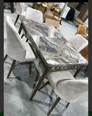 купить живую елку в баку: Для гостиной, Новый, Нераскладной, Прямоугольный стол, 4 стула — 7