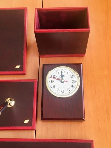 advent calendar qiyməti: Təmiz dəridən hazırlanmış orijinal "Tabac" masaüstü dəftərxana dəsti — 5