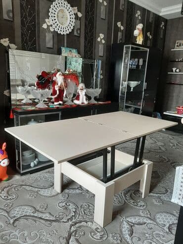 masa oturacaqlar: Jurnal masası, İşlənmiş, Transformer, MDF, Kvadrat masa — 4