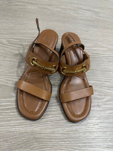 бежевые босоножки на тракторной подошве: Ölçü: 37, rəng - Bej, Yeni — 1