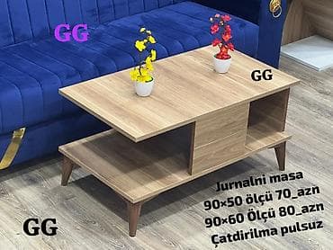 maye sabun qabı: Yeni və Sifarişlə Jurnalni masa 90×50 ölçü 70_azn 90×60 Ölçü 80_azn — 1