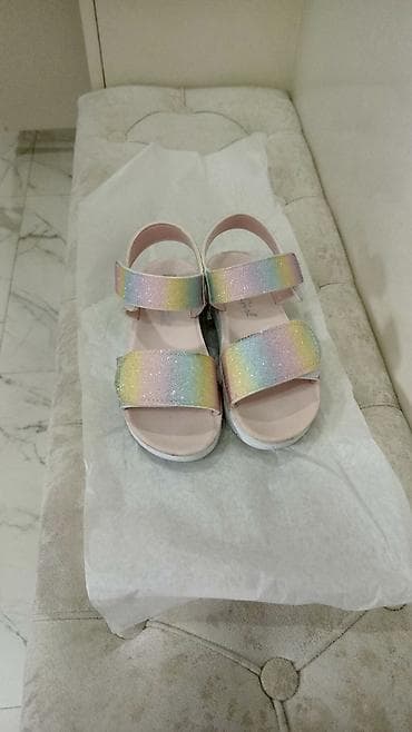 Uşaq sandaleti - Rəng: Pastel göy qurşağı (parıltılı) - Material — 3