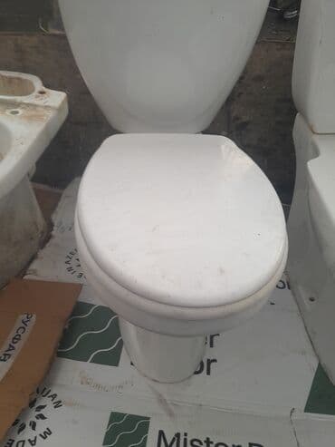 Bağ evi və bağ üçün hərşey: Unitaz – keramika, klassik model - Material: ağ keramik (farfor — 1