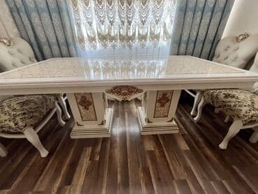 metbex stollari sederek: Qonaq masası, İşlənmiş, Açılmayan, MDF, Kvadrat masa — 1