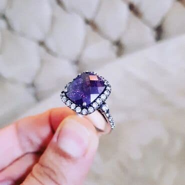 tək qaş: Üzük, Gümüş, 925 Əyar, Sapfir — 4