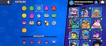 afsiant qiz: Brawl Stars oyun hesabı - Kubok sayı: 36,098a - Qızıl: 5,000 - Cems — 4
