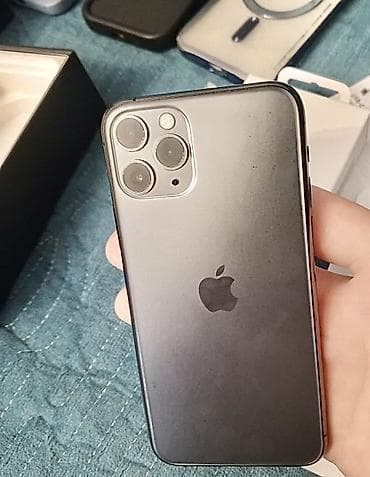 adapter iphone: IPhone 11 Pro, 64 GB, Space Gray, Face ID, Simsiz şarj, Sənədlərlə — 8