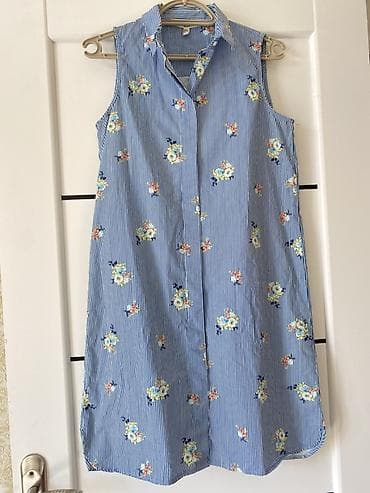 Женская одежда: Повседневное платье, Миди, M, L — 3