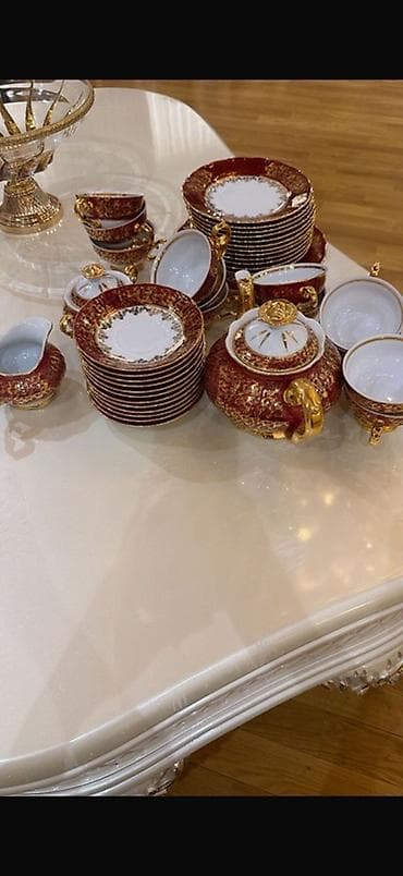 first class coffee: Çay dəsti, rəng - Qızılı, Farfor — 1