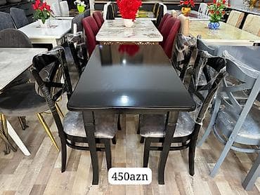 donuz əti satışı: Mətbəx üçün, Transformer, Dördbucaq masa, 6 stul — 3