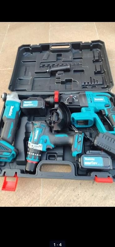 Akkumulyatorlu elektrik alətləri dəsti – koferdə Dəst tərkibi: -